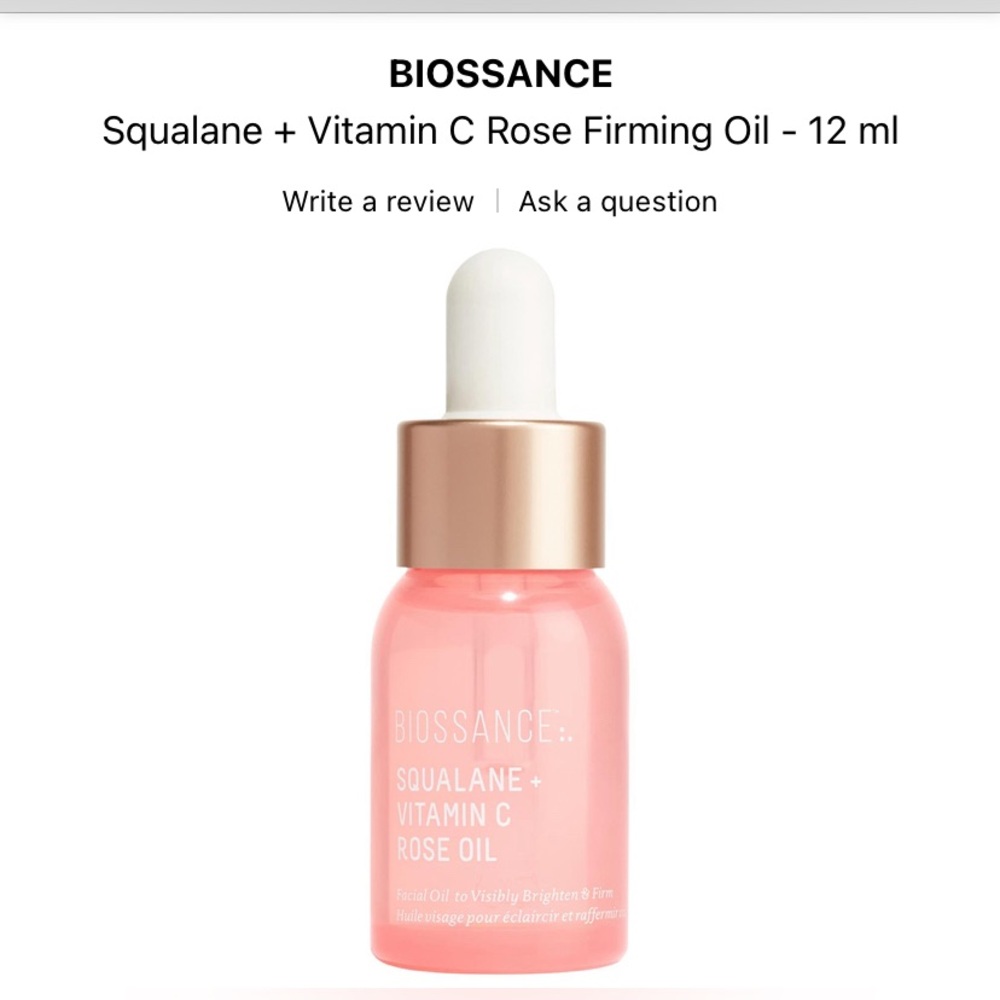 Biossance Squalane + Vitamin C Rose Oil